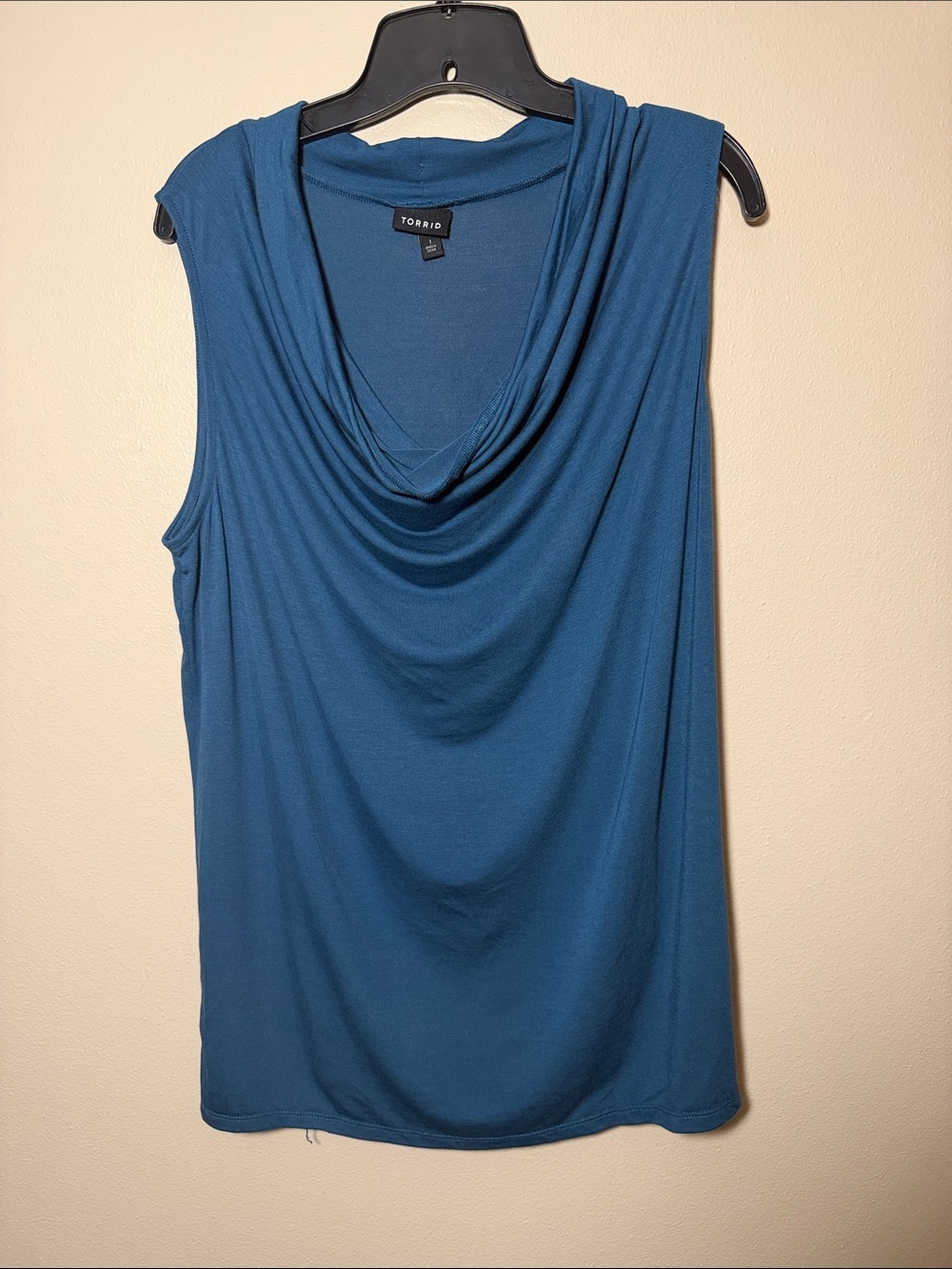 torrid Teal Blue Drape Neck Sleeveless Camisole